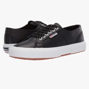 Superga Black Sneakers Sleek Design new Comfortable Fit Sz 6